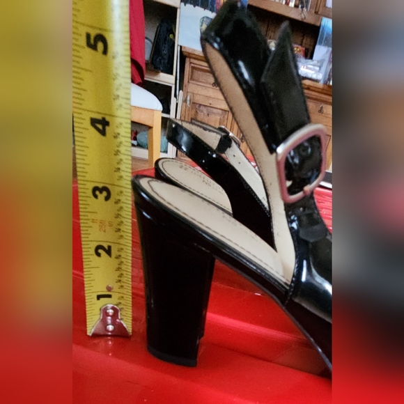 Naturalizer N5 Comfort black peep toe slingback heels - Picture 7 of 16